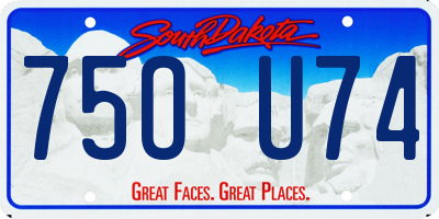 SD license plate 75OU74