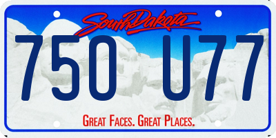 SD license plate 75OU77
