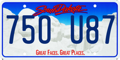 SD license plate 75OU87