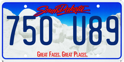 SD license plate 75OU89
