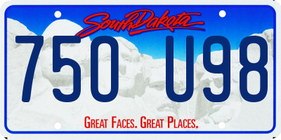 SD license plate 75OU98