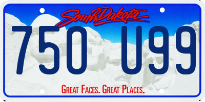 SD license plate 75OU99