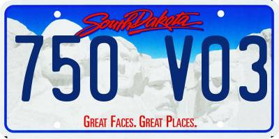 SD license plate 75OV03