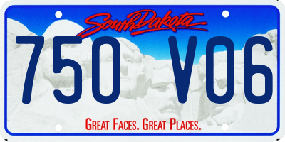 SD license plate 75OV06