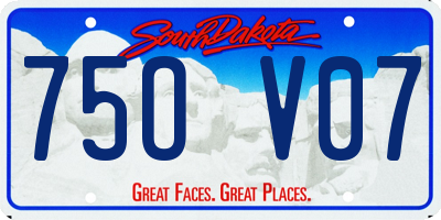SD license plate 75OV07