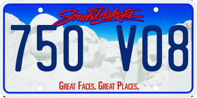 SD license plate 75OV08