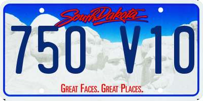 SD license plate 75OV10