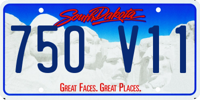 SD license plate 75OV11