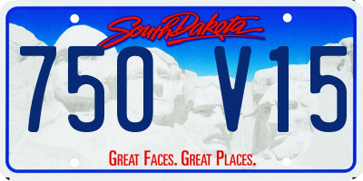 SD license plate 75OV15