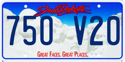 SD license plate 75OV20