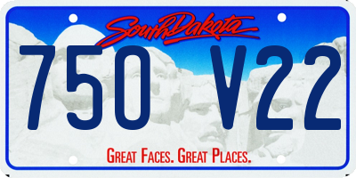 SD license plate 75OV22