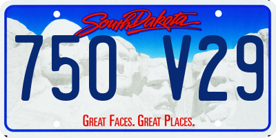 SD license plate 75OV29