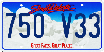 SD license plate 75OV33