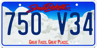 SD license plate 75OV34