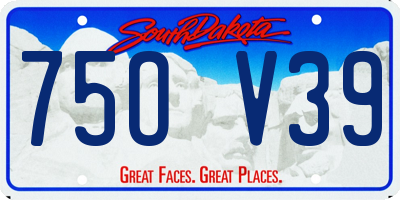 SD license plate 75OV39