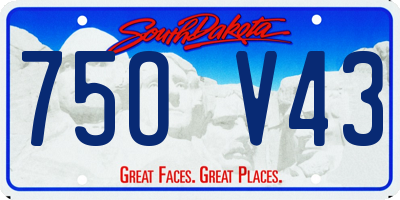SD license plate 75OV43