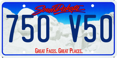 SD license plate 75OV50
