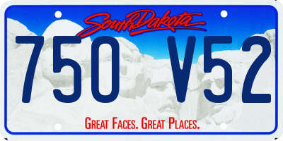 SD license plate 75OV52