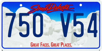 SD license plate 75OV54