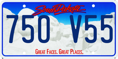 SD license plate 75OV55