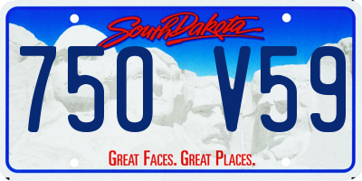 SD license plate 75OV59