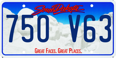 SD license plate 75OV63