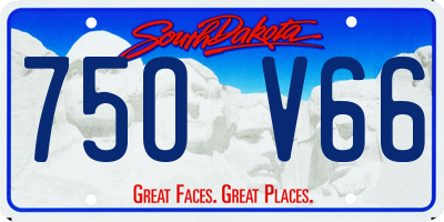 SD license plate 75OV66