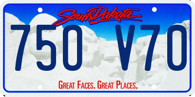 SD license plate 75OV70