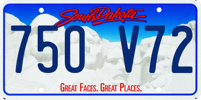 SD license plate 75OV72