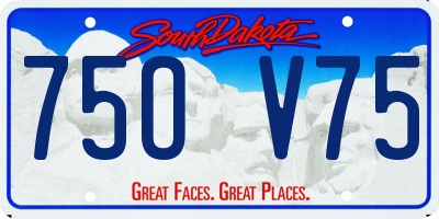 SD license plate 75OV75