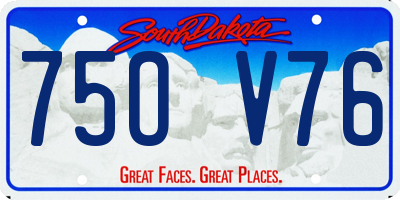 SD license plate 75OV76
