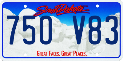 SD license plate 75OV83