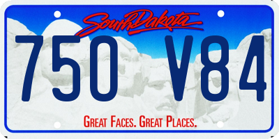 SD license plate 75OV84