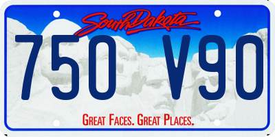 SD license plate 75OV90
