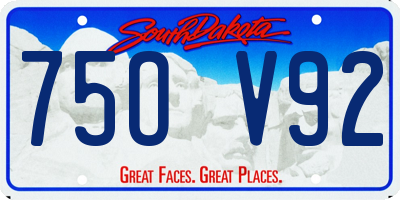 SD license plate 75OV92