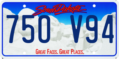 SD license plate 75OV94