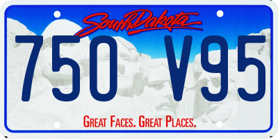 SD license plate 75OV95