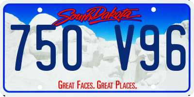 SD license plate 75OV96
