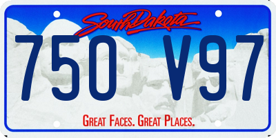 SD license plate 75OV97