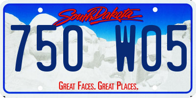 SD license plate 75OW05
