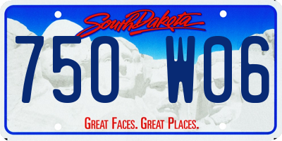 SD license plate 75OW06