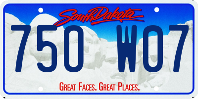 SD license plate 75OW07