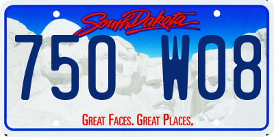 SD license plate 75OW08