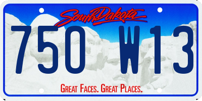 SD license plate 75OW13