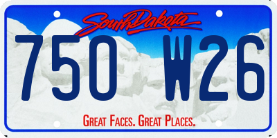SD license plate 75OW26