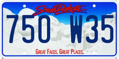 SD license plate 75OW35