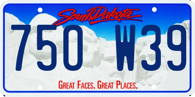 SD license plate 75OW39