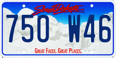 SD license plate 75OW46