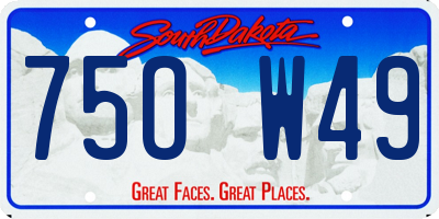 SD license plate 75OW49