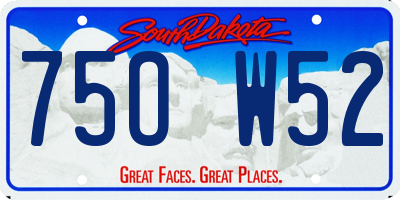 SD license plate 75OW52